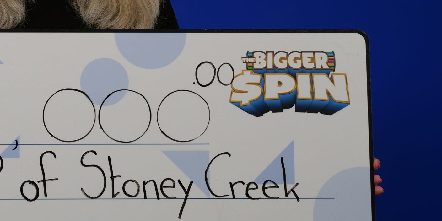 Carmela Pacenza the bigger spin olg wheel lottery lotto hamilton stoney creek 500000