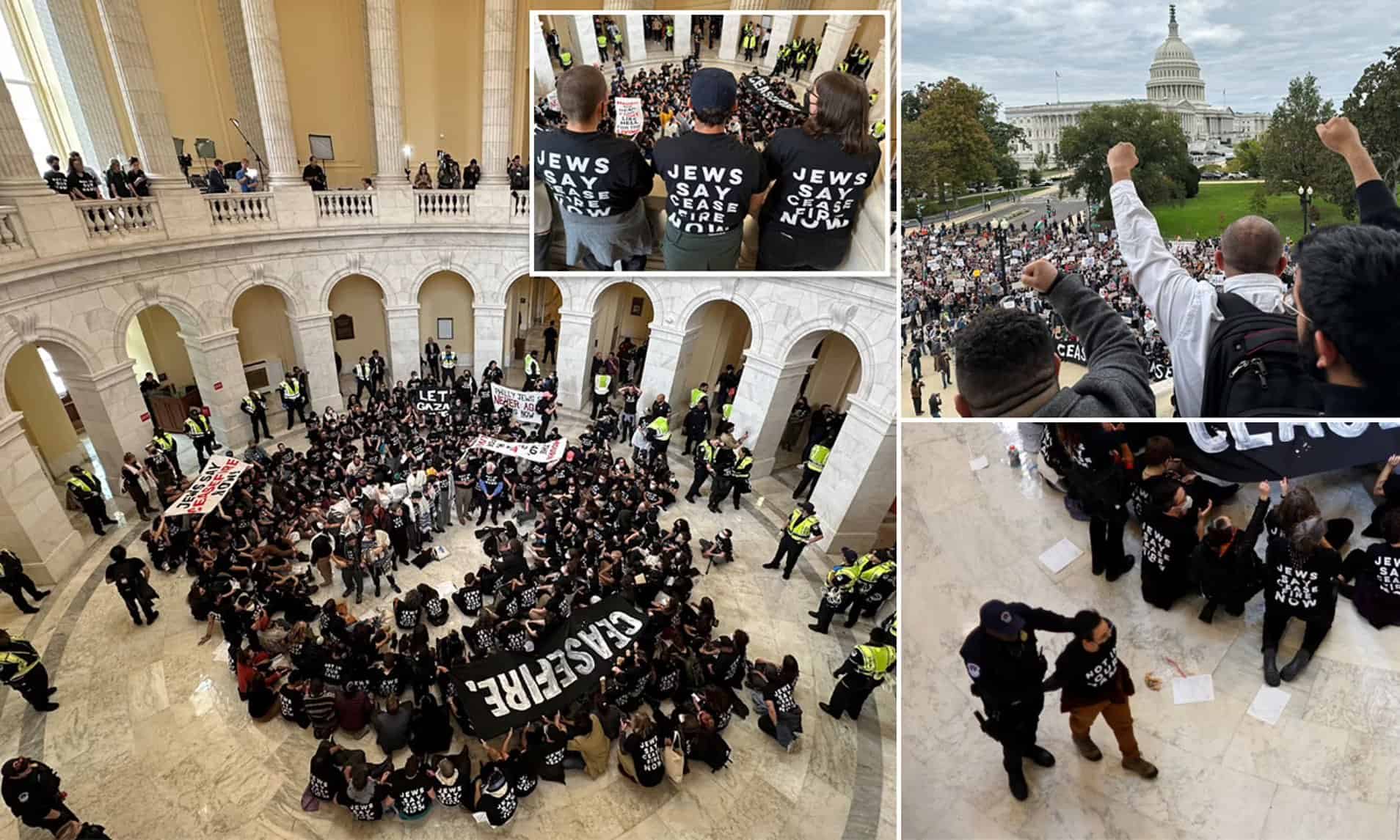 Pro-Palestinian protest Jews Jewish protest Israel demonstration Washington