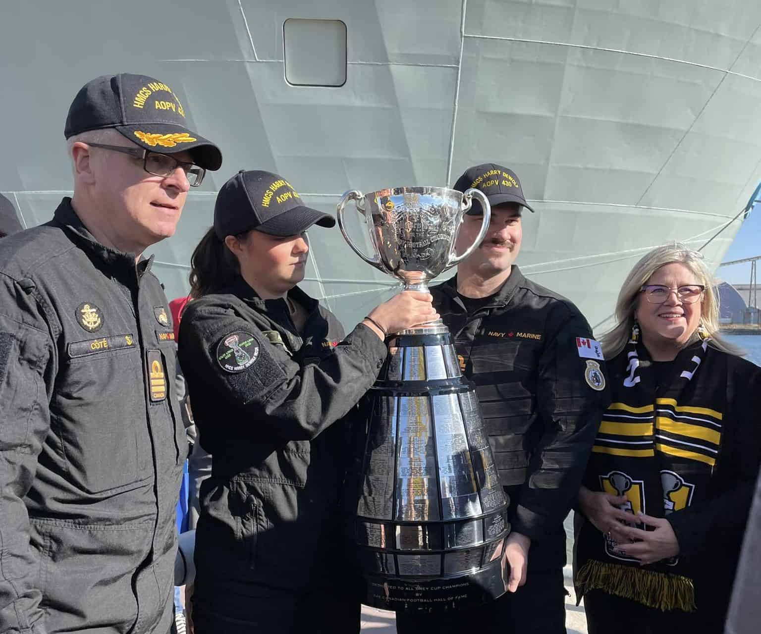 Grey Cup Hamilton football HMCS ship football CFL