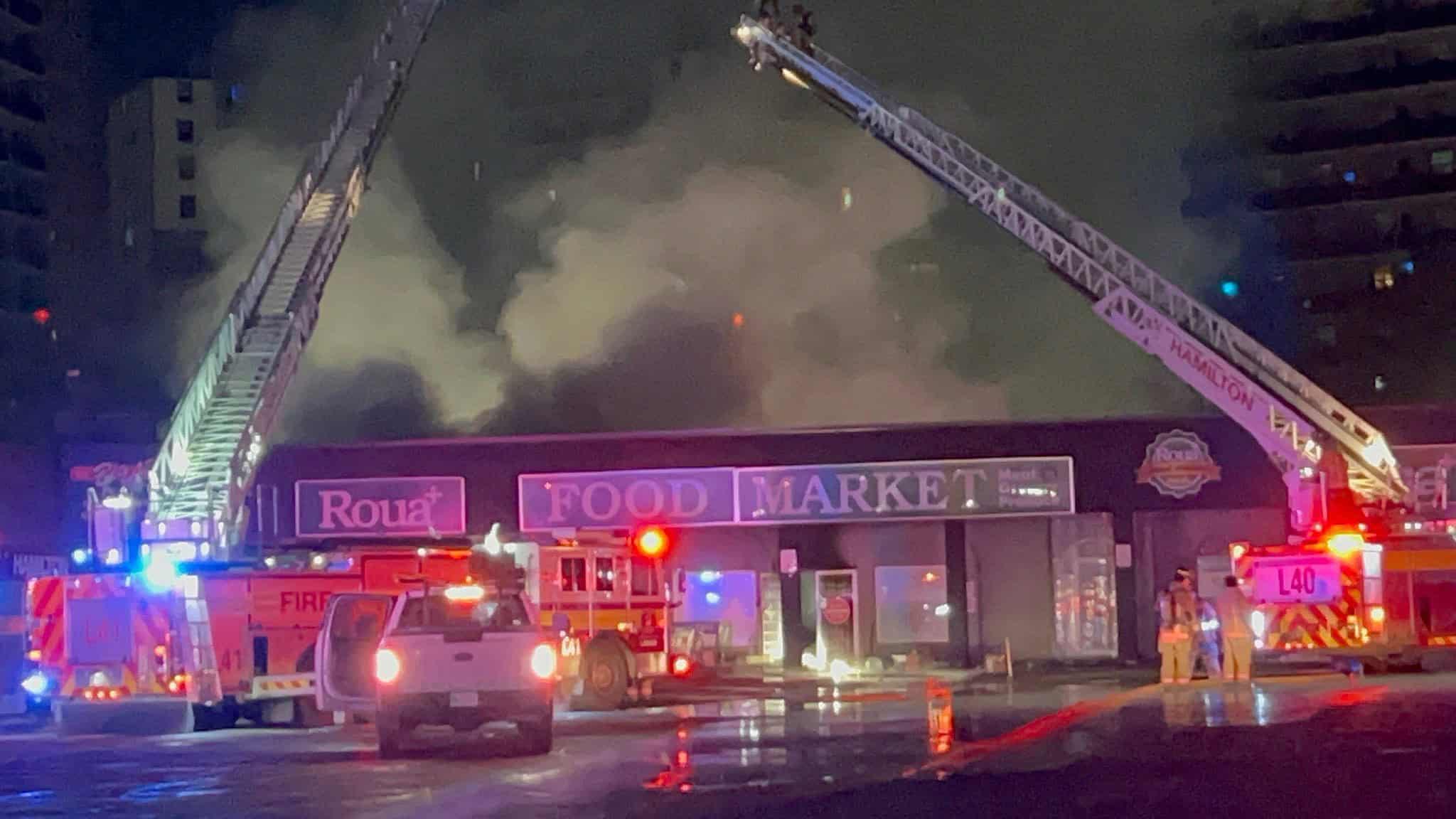 fire hamilton grocery store